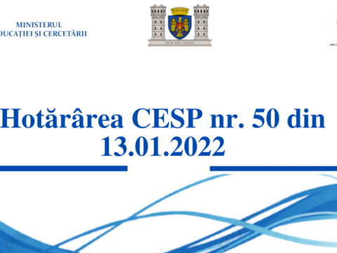 Hotărârea CESP nr. 50 din 13.01.2022