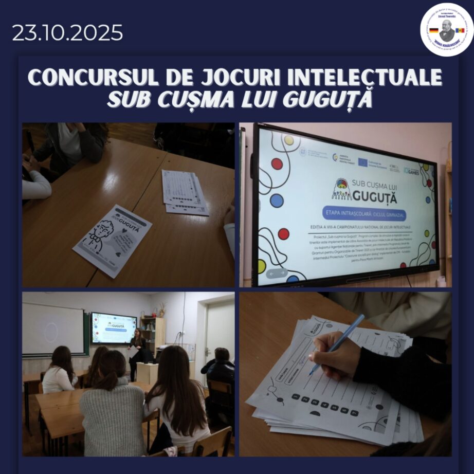 Concursul de jocuri intelectuale „Sub cușma lui Guguță”, etapa intrașcolară