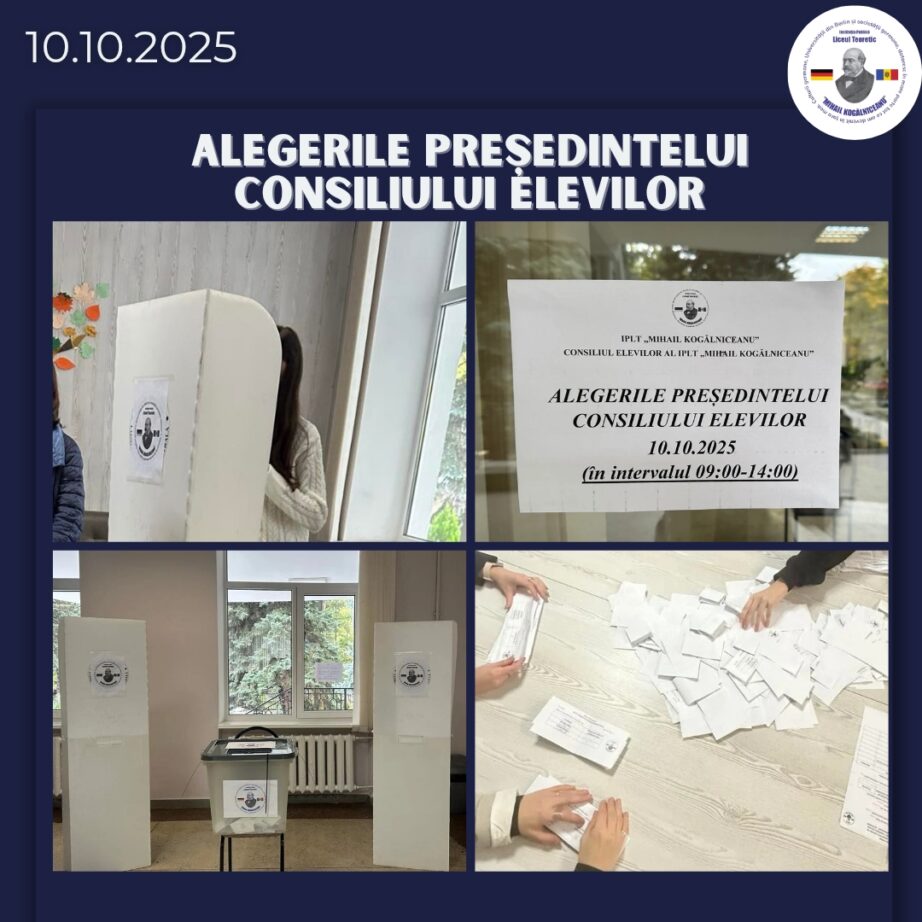 Alegeri pentru funcția de președintă a Consiliului Elevilor din IPLT „Mihail Kogălniceanu”