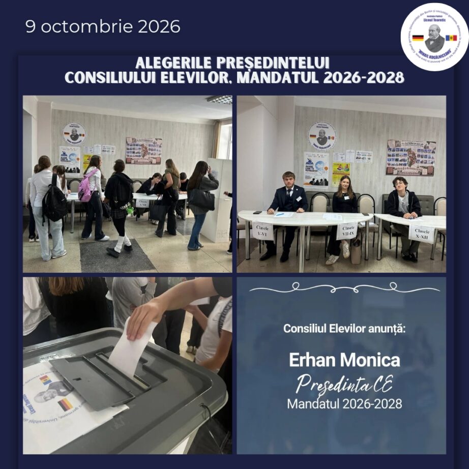 Alegerile președintelui Consiliului Elevilor, mandatul 2026-2028